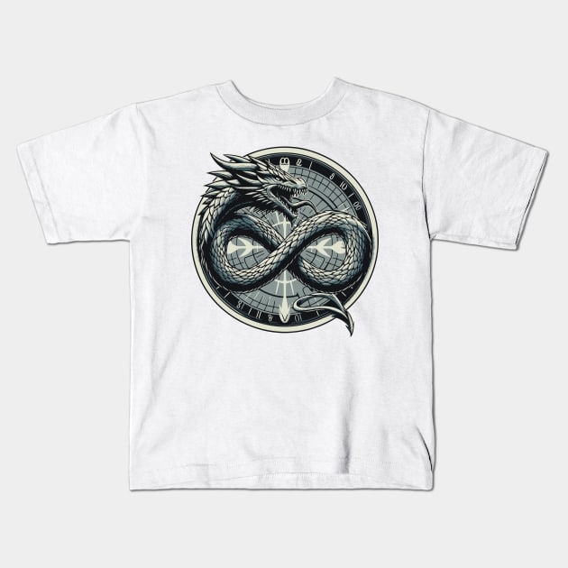 infinity dragon Kids T-Shirt by whatyouareisbeautiful